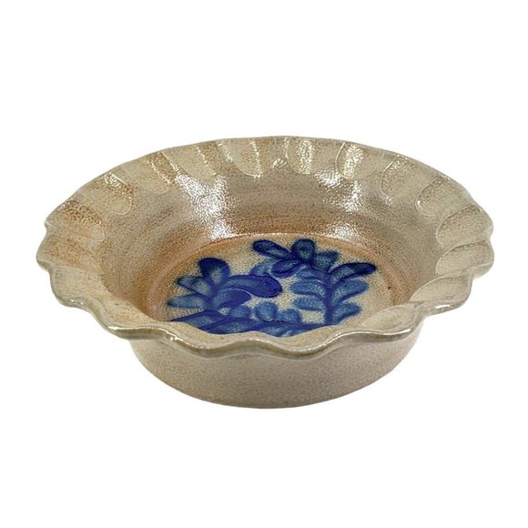 Beaumont Brothers Pottery Fluted Bowl Crock Floral Motif Signed SR 1994 VTG - Picture 1 of 6